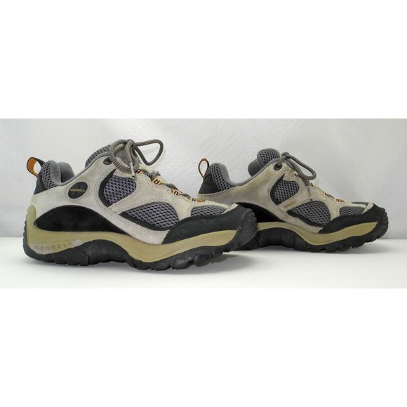 Merrell Baja Ventilator Ecru Suede Leather/Grey Mesh Hiking/Trail Shoes - 7.5 - Picture 3 of 8